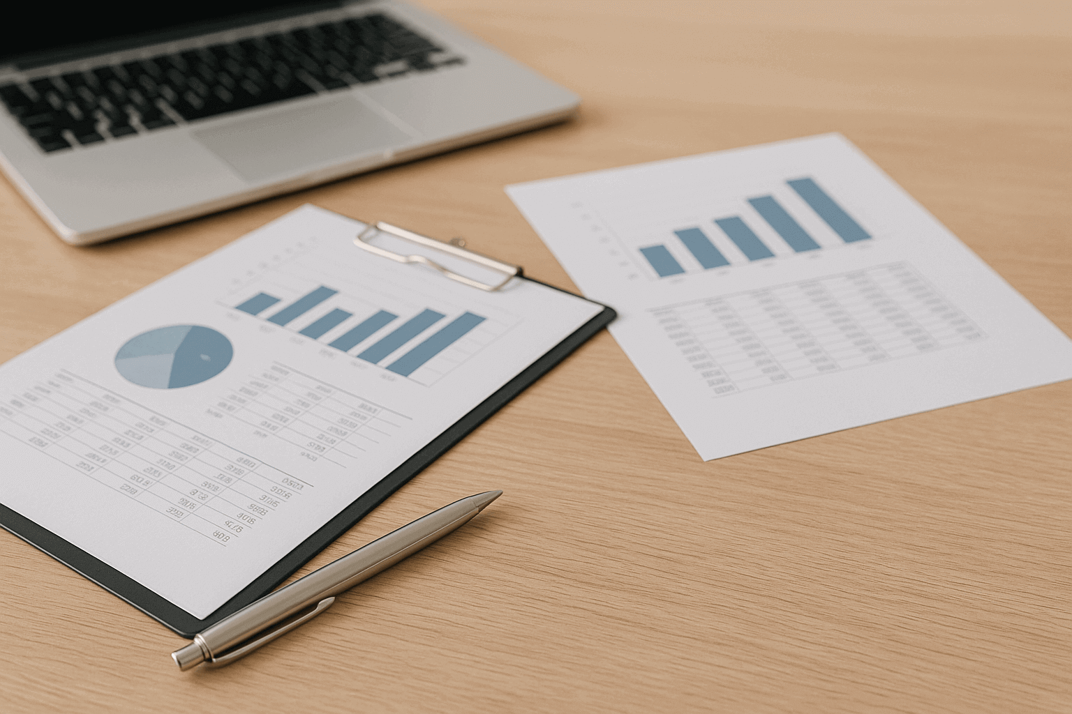 documents scattered across a table